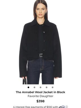 Favorite Daughter Annabel Wool Jacket in Black